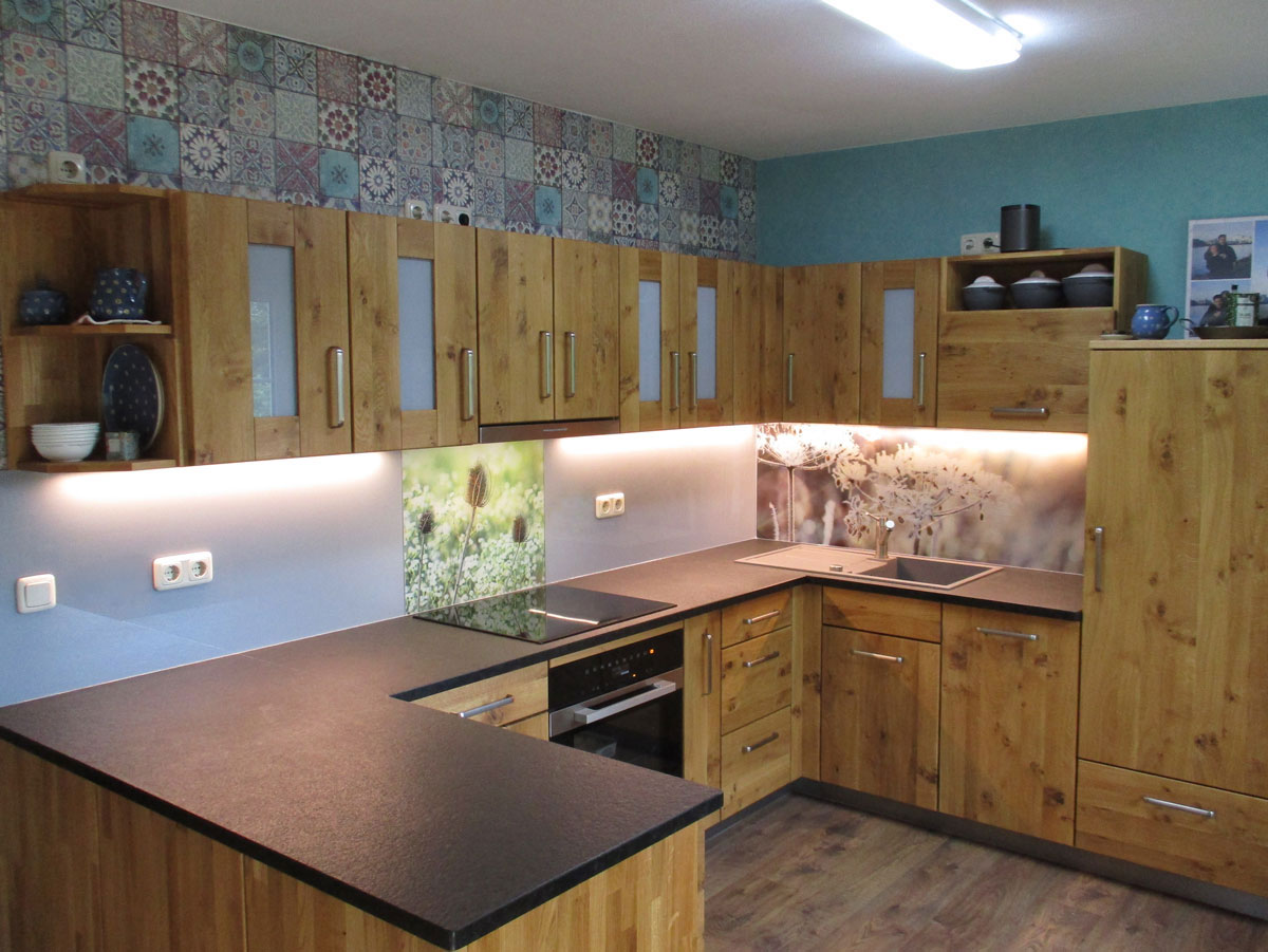 Massivholzküche in Frankfurt aus den Henche Möbelwerkstätten