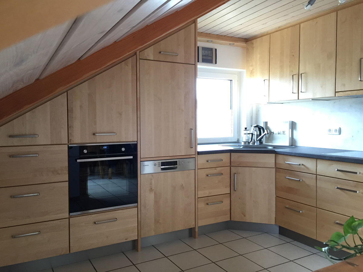 Massivholzküche in Köln aus den Henche Möbelwerkstätten